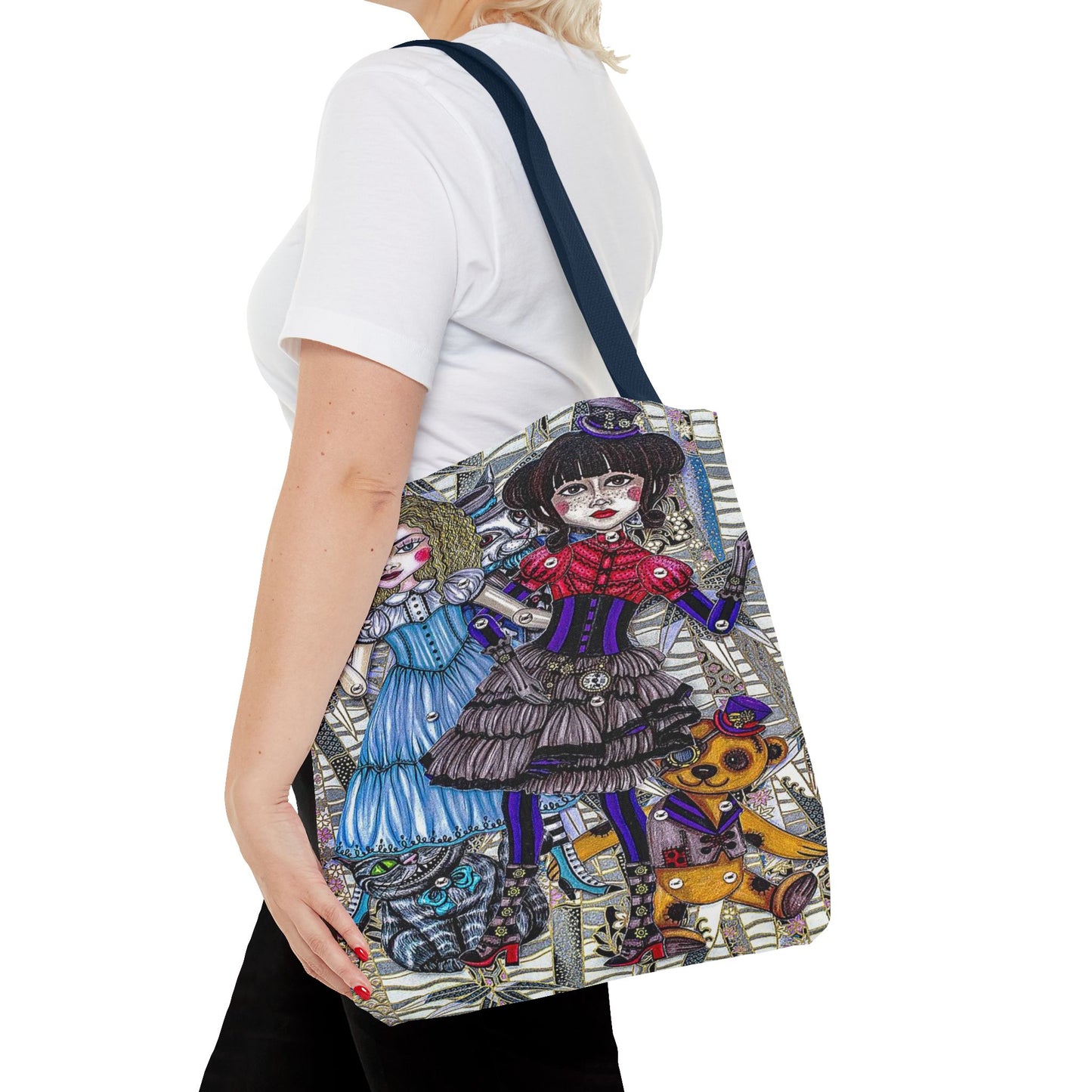 Gothic Steampunk Anime Doll Tote Bag 3