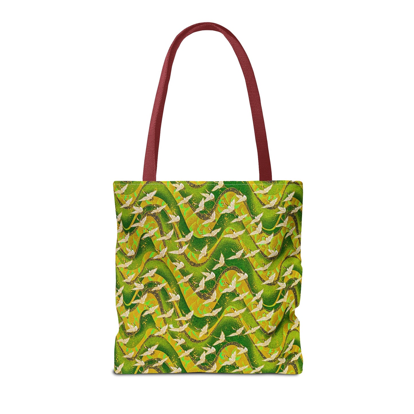 Birds Tote Bag Green Gold
