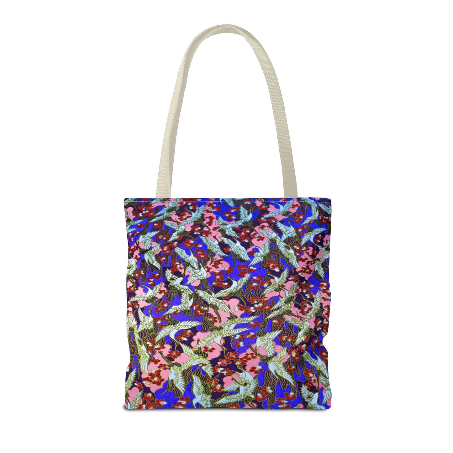 Birds Tote Bag Silver Purple