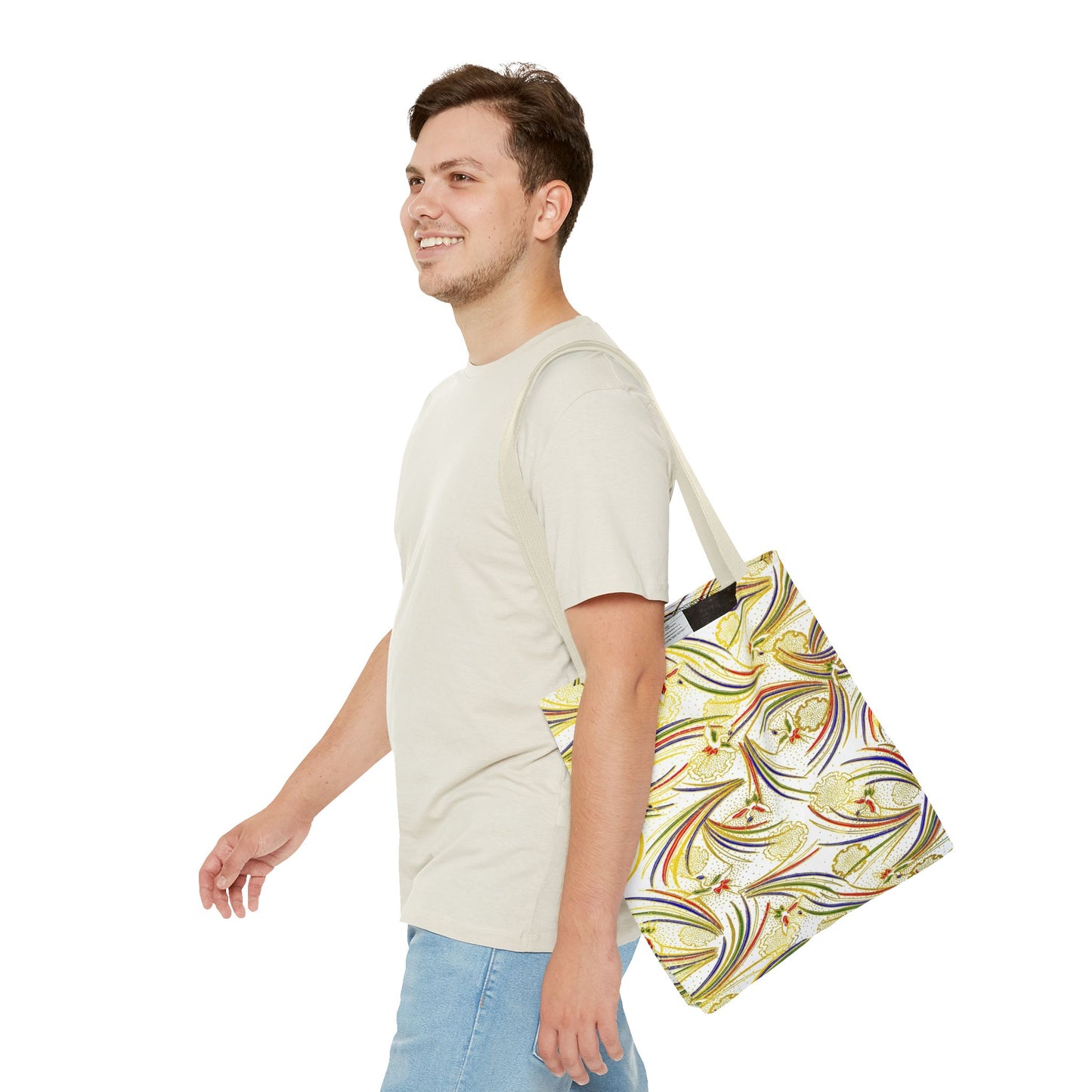 Tsuru Yukiwa Cranes Tote Bag / Yellow