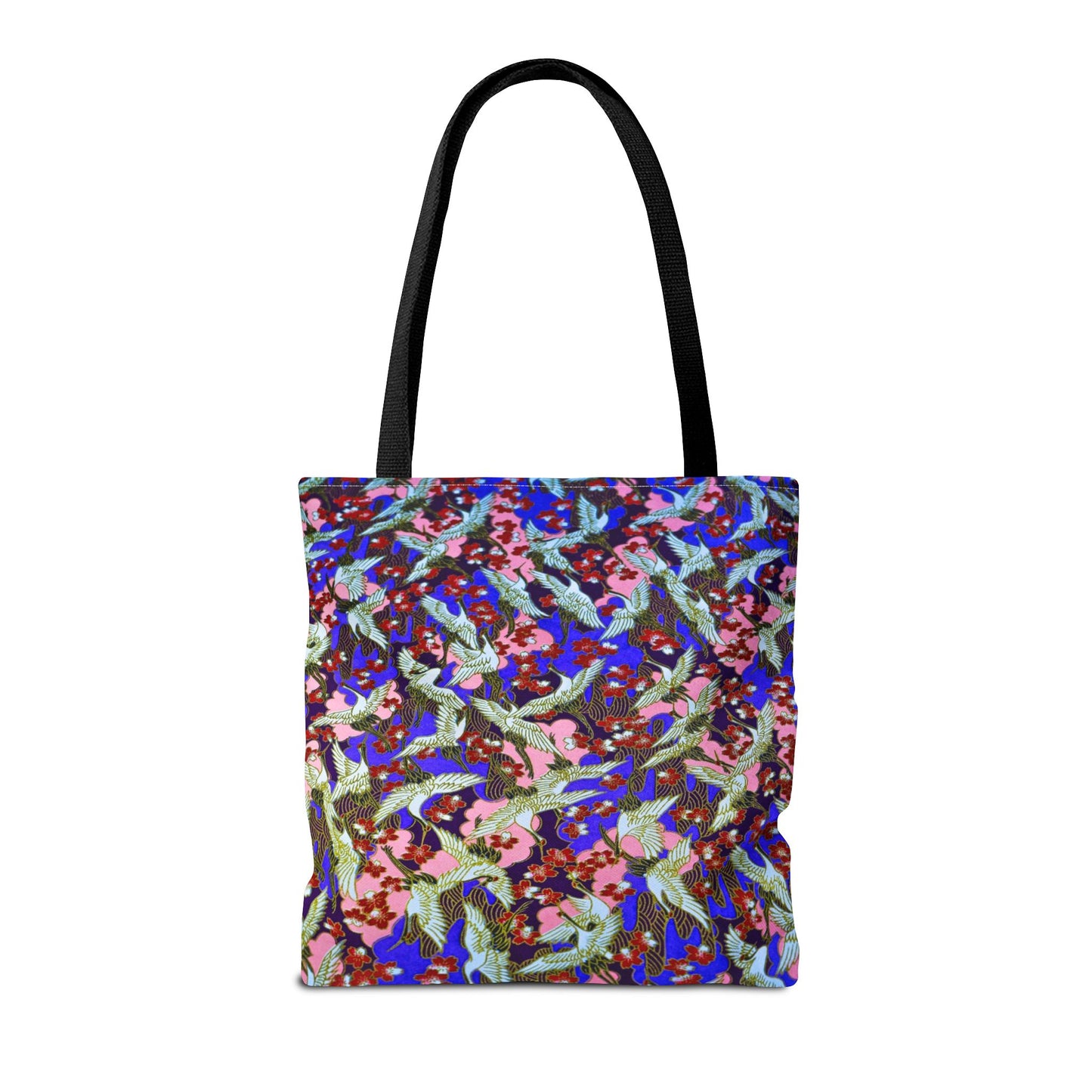 Birds Tote Bag Silver Purple