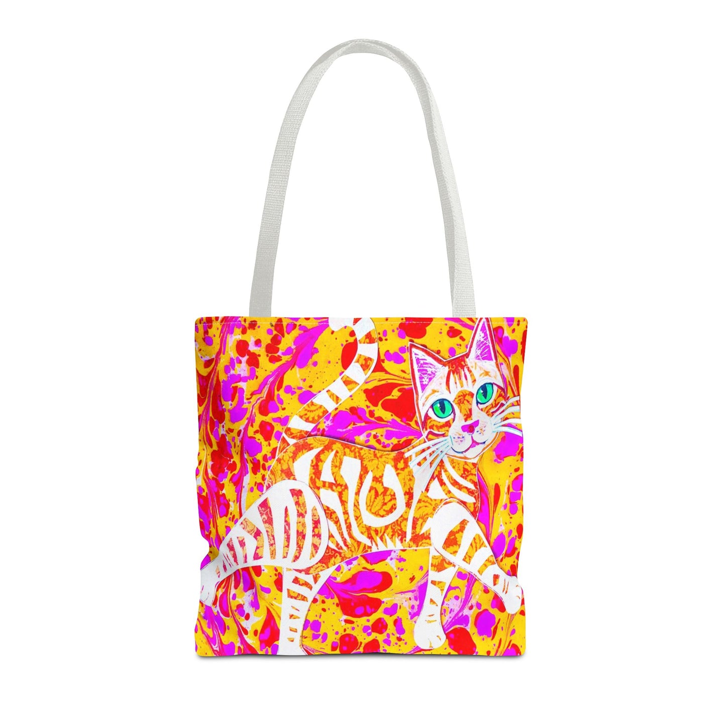 Cat Tote Pink Psychedelic