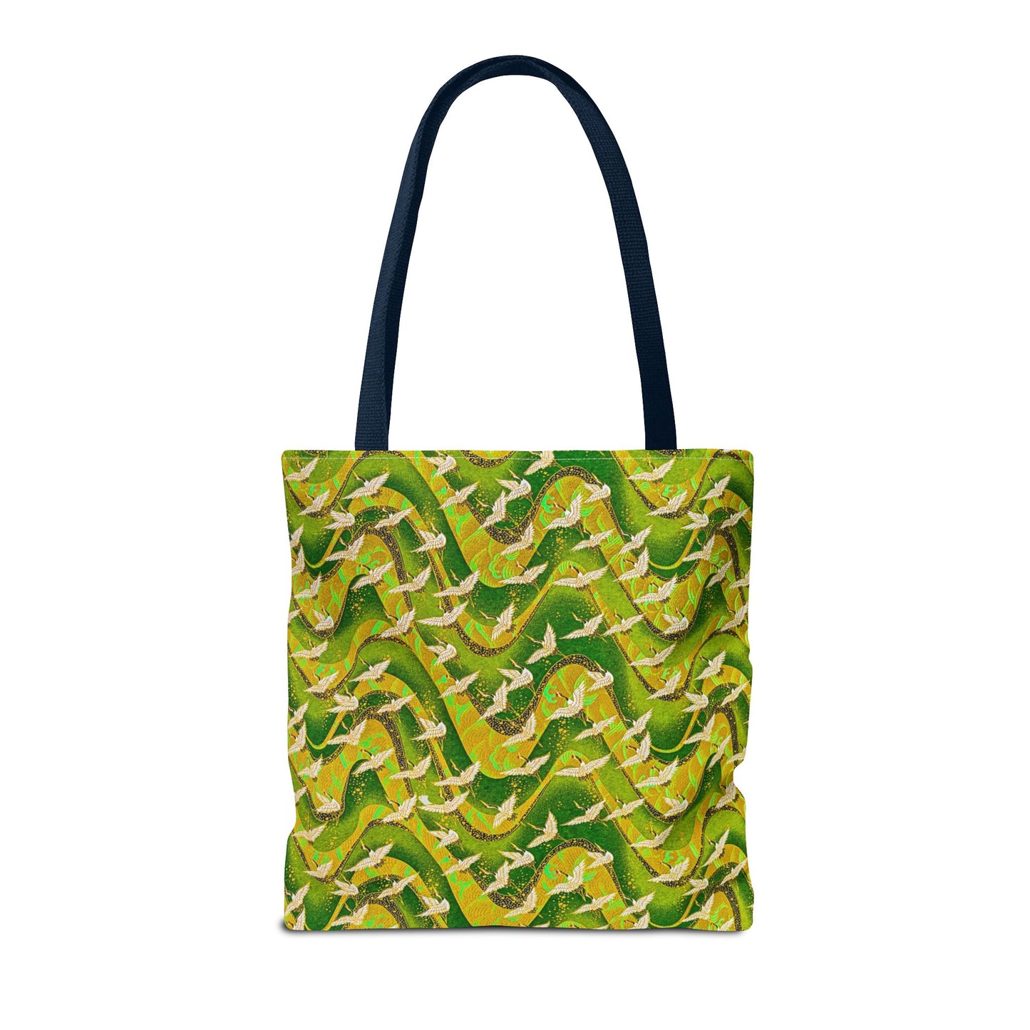 Birds Tote Bag Green Gold