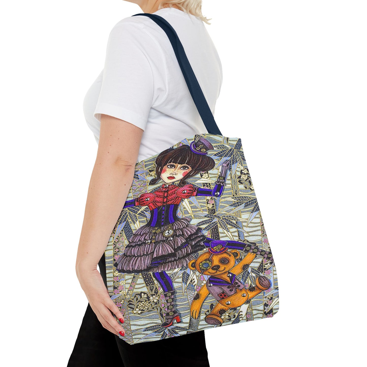 Gothic Steampunk Anime Doll Tote Bag 2