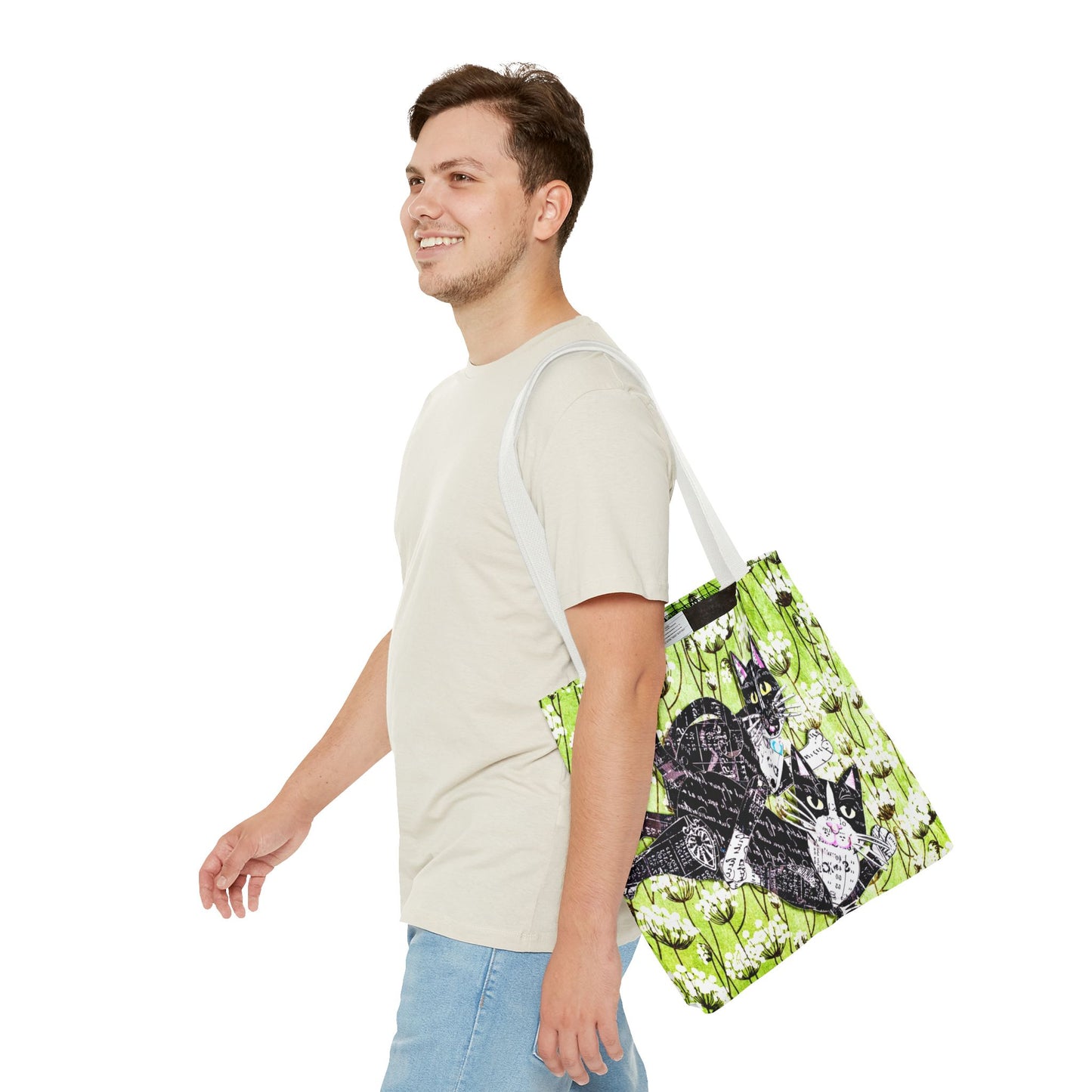Cats Flying Tote Bag
