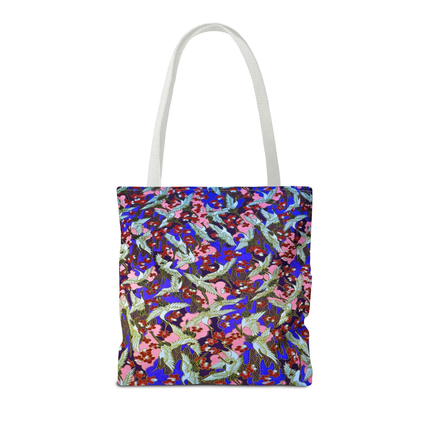 Birds Tote Bag Silver Purple