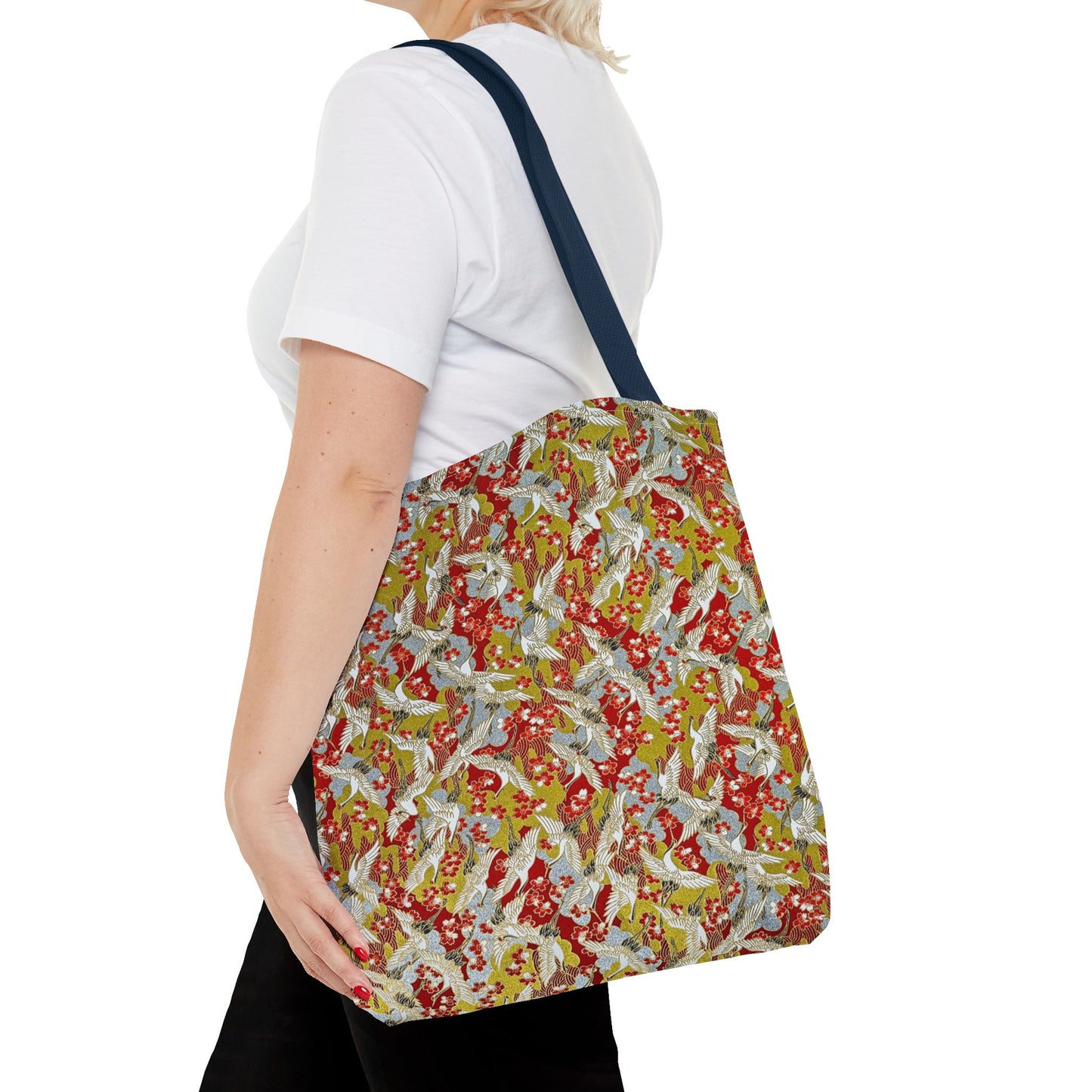 Birds Tote Bag Silver Gold