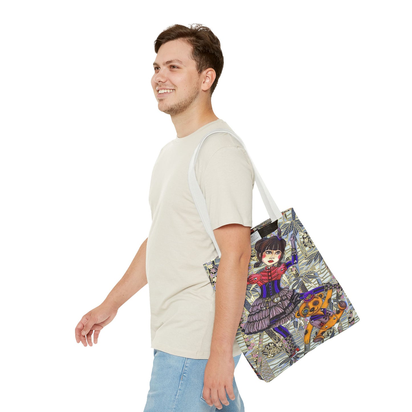 Gothic Steampunk Anime Doll Tote Bag 2