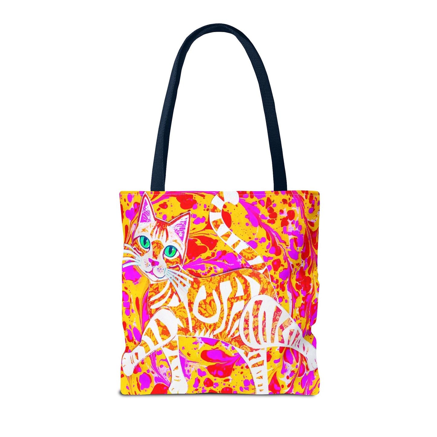 Cat Tote Pink Psychedelic