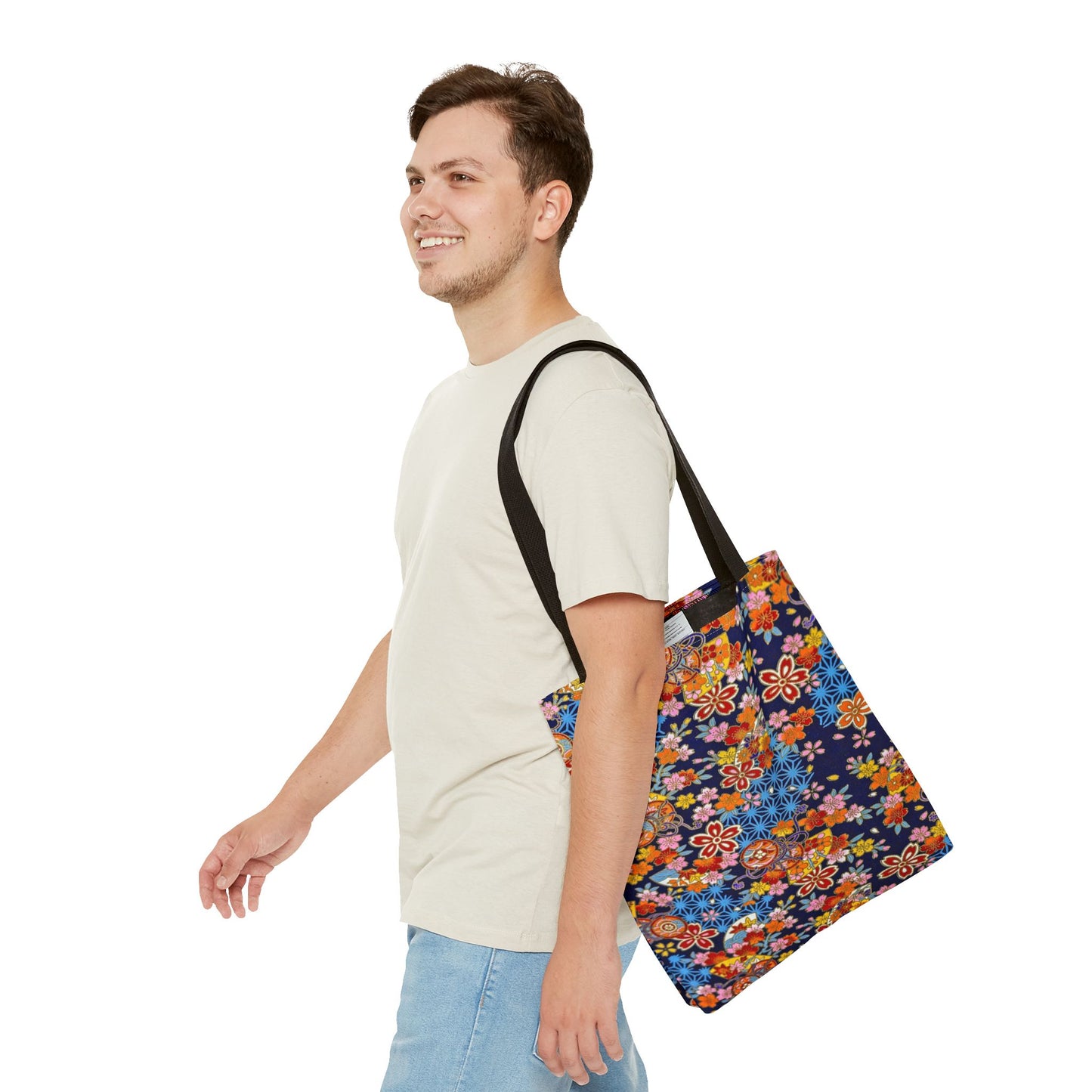 Kimono Flowers Tote Bag