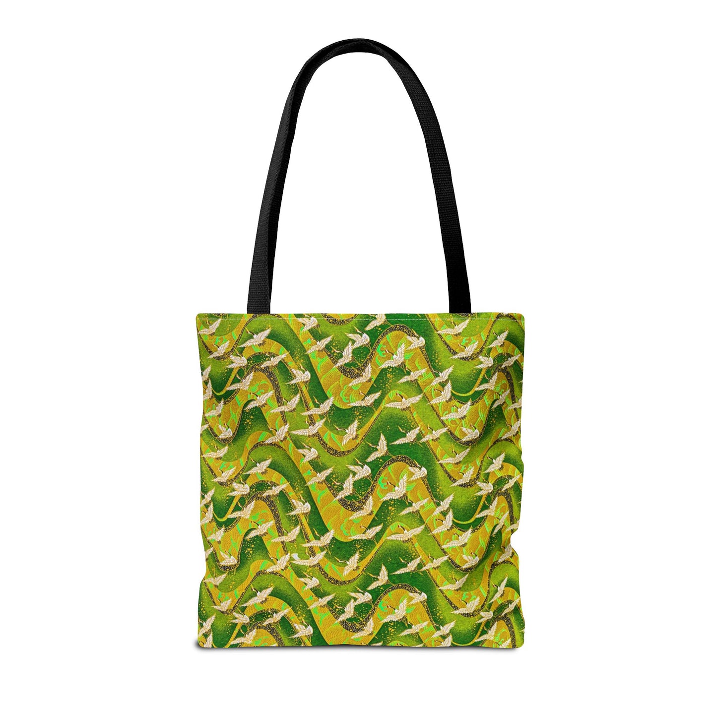 Birds Tote Bag Green Gold