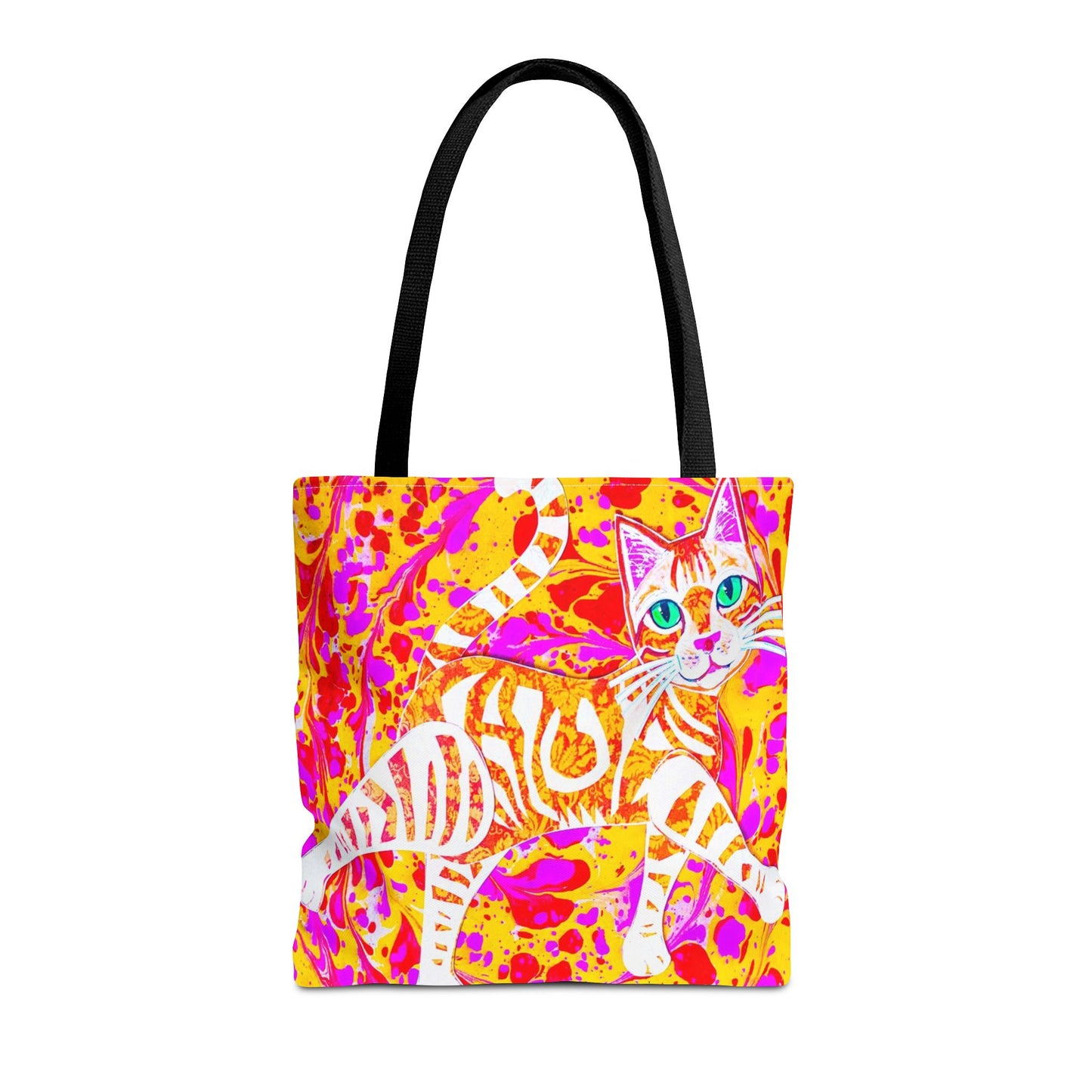 Cat Tote Pink Psychedelic