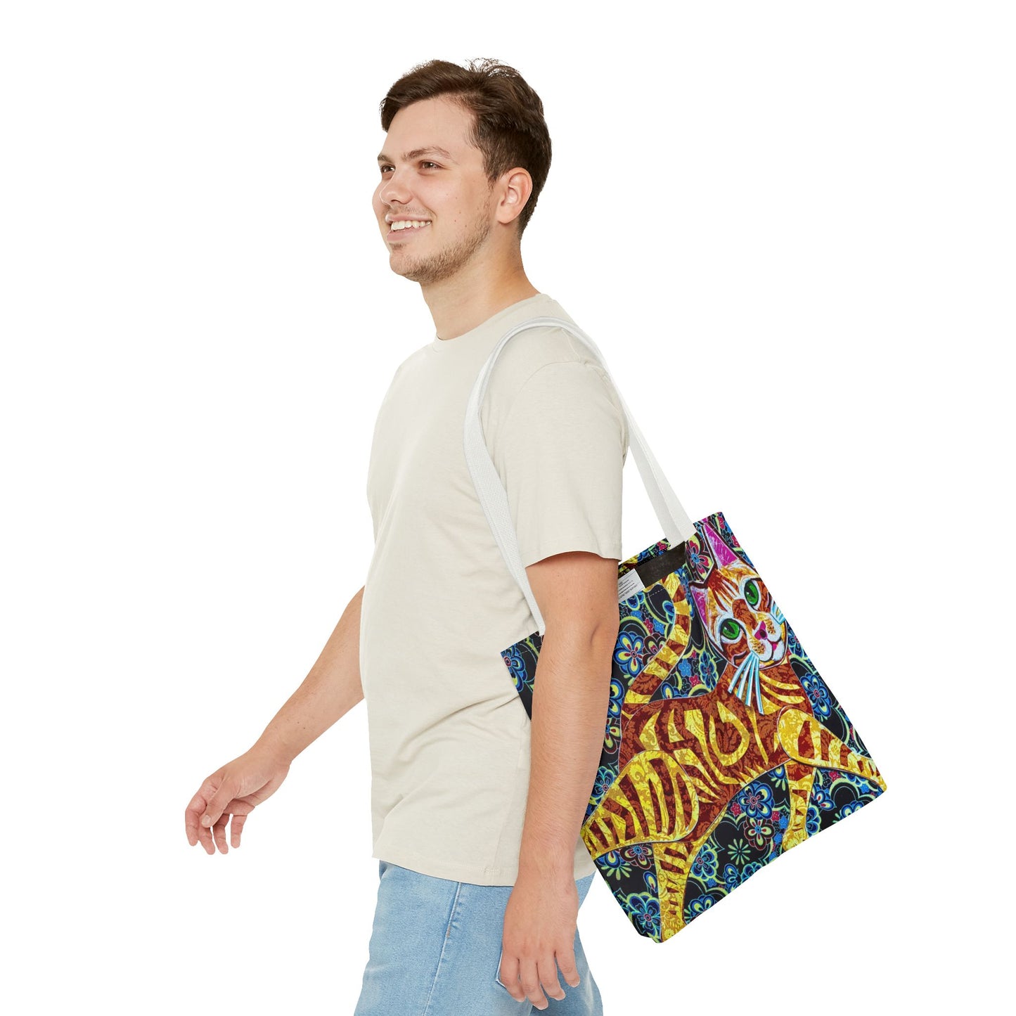 Cats Tote Bag Japanese Florals
