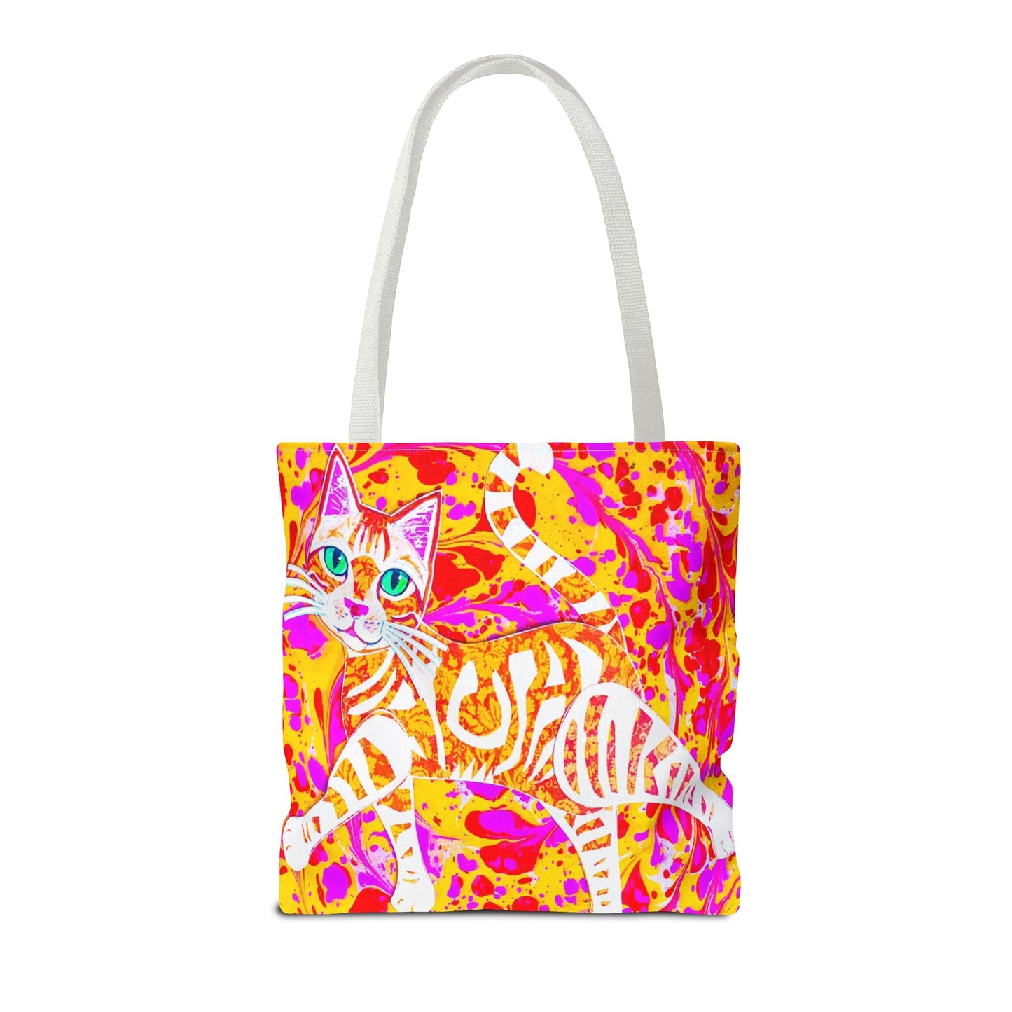 Cat Tote Pink Psychedelic