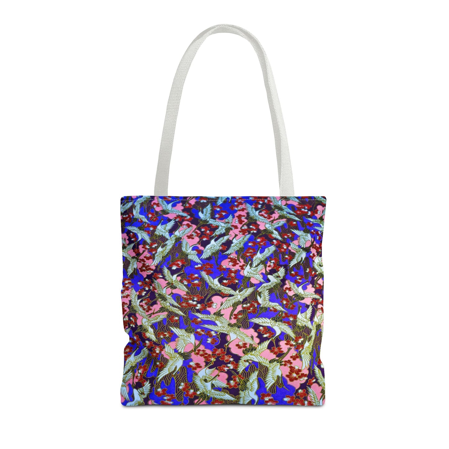 Birds Tote Bag Silver Purple