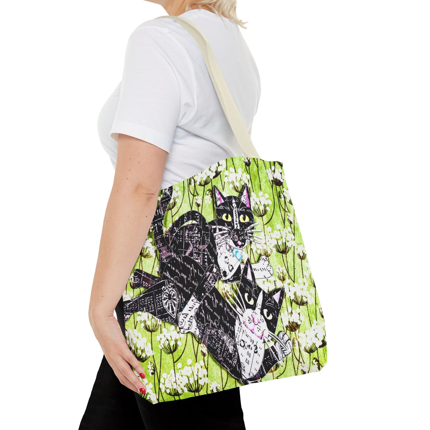 Cats Flying Tote Bag