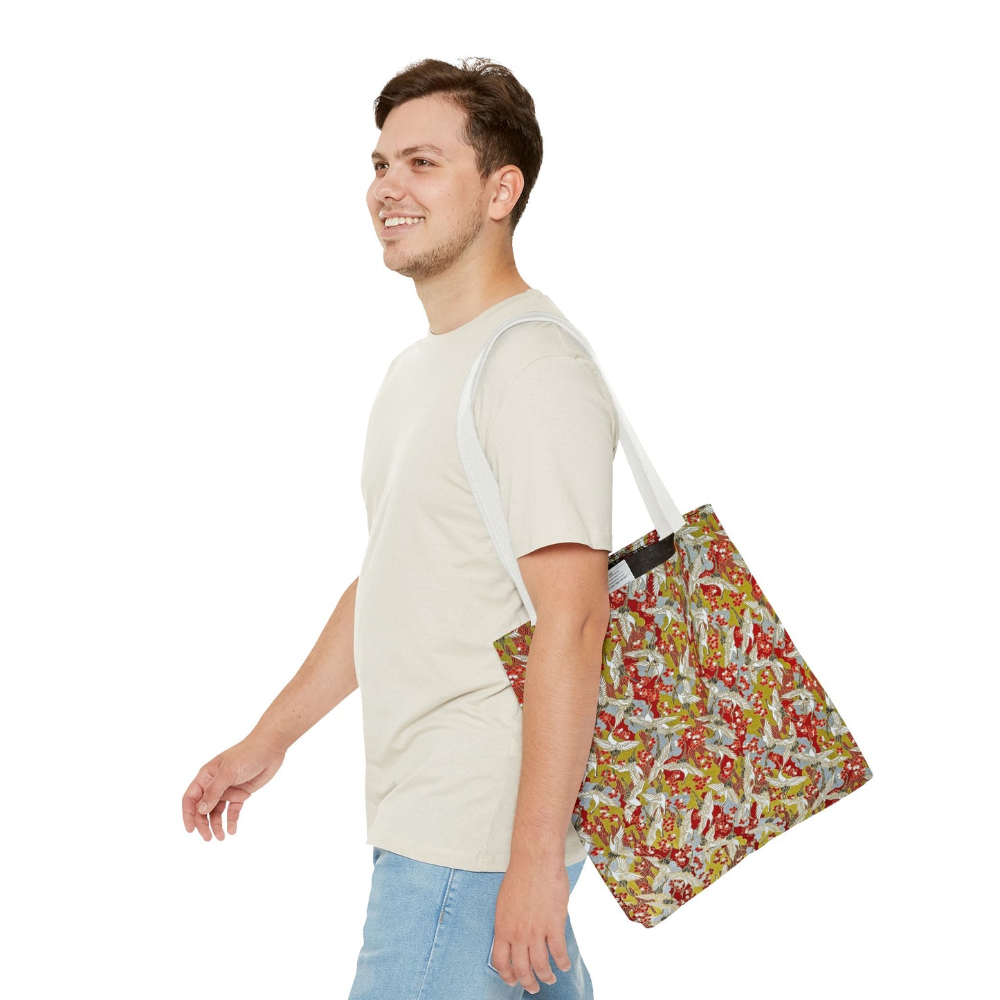 Birds Tote Bag Silver Gold