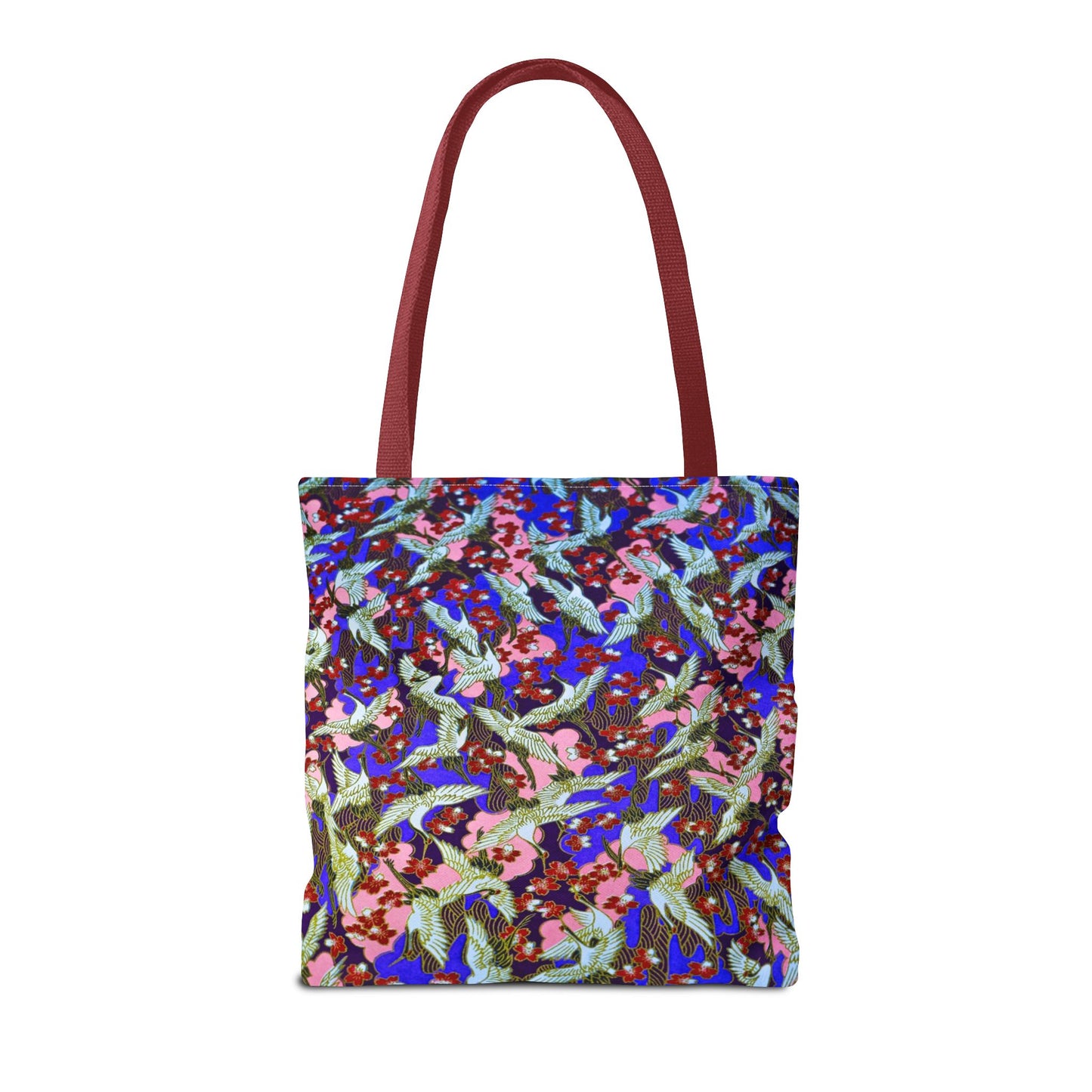 Birds Tote Bag Silver Purple