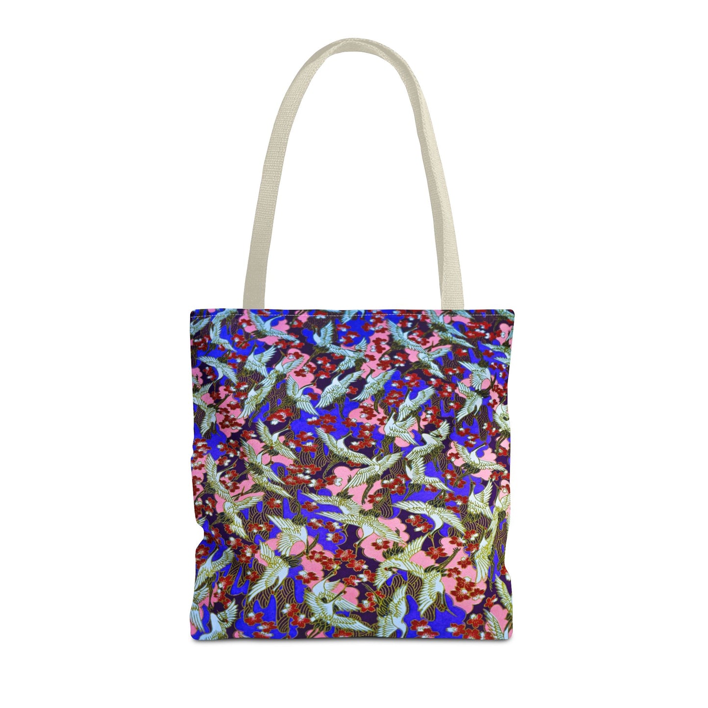 Birds Tote Bag Silver Purple