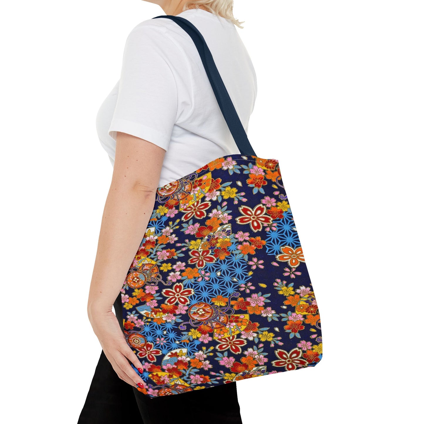 Kimono Flowers Tote Bag