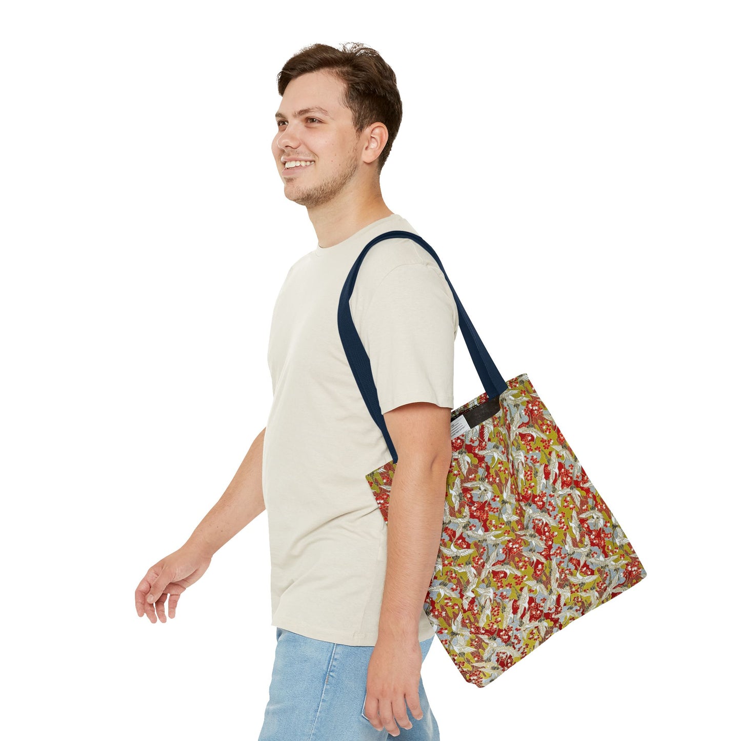 Birds Tote Bag Silver Gold