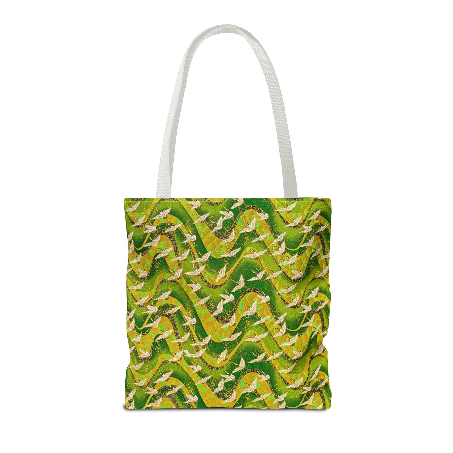 Birds Tote Bag Green Gold