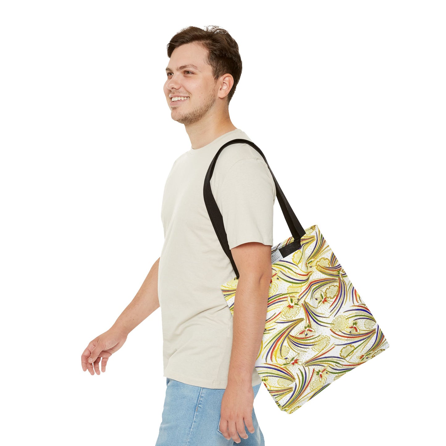 Tsuru Yukiwa Cranes Tote Bag / Yellow
