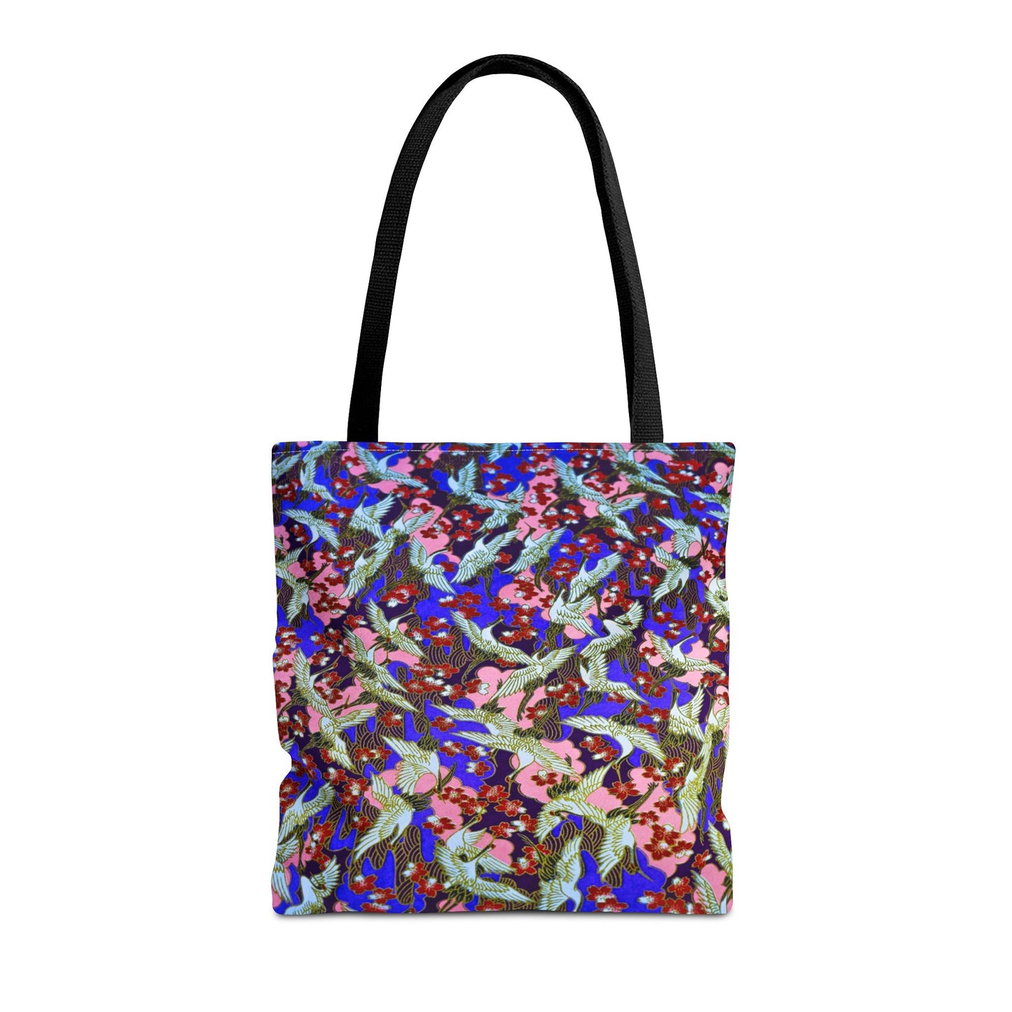 Birds Tote Bag Silver Purple