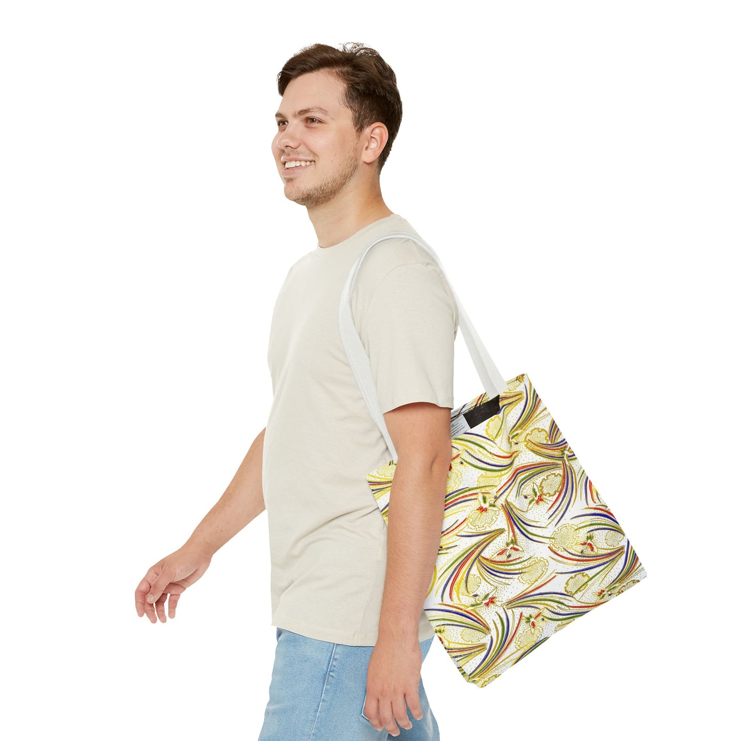 Tsuru Yukiwa Cranes Tote Bag / Yellow