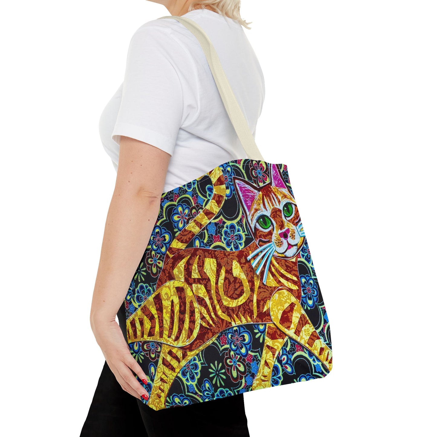 Cats Tote Bag Japanese Florals
