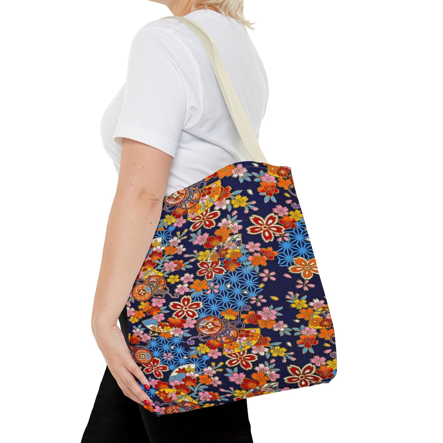 Kimono Flowers Tote Bag
