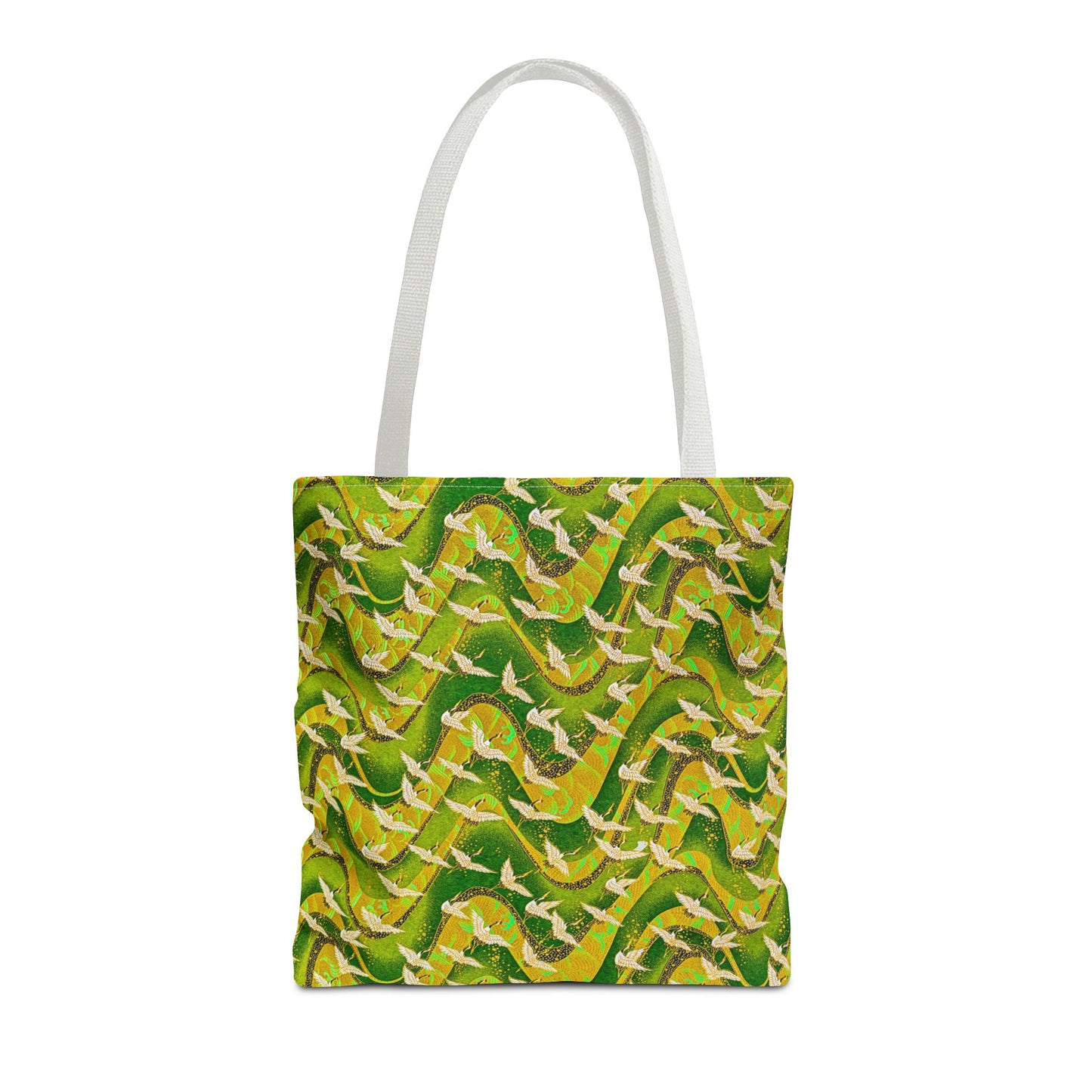 Birds Tote Bag Green Gold