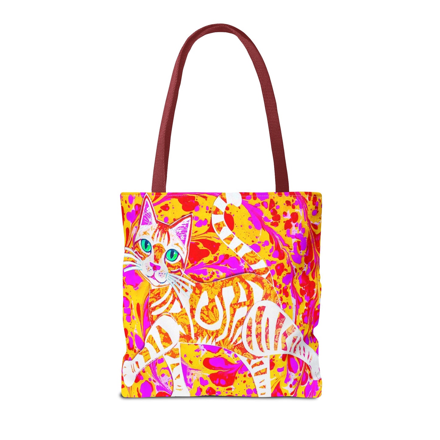 Cat Tote Pink Psychedelic