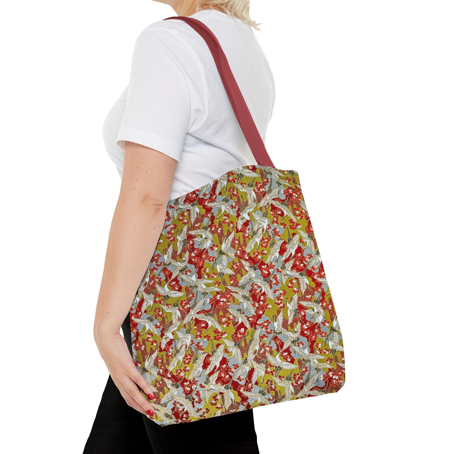 Birds Tote Bag Silver Gold