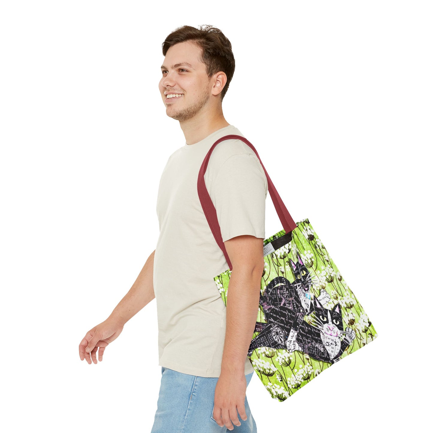 Cats Flying Tote Bag
