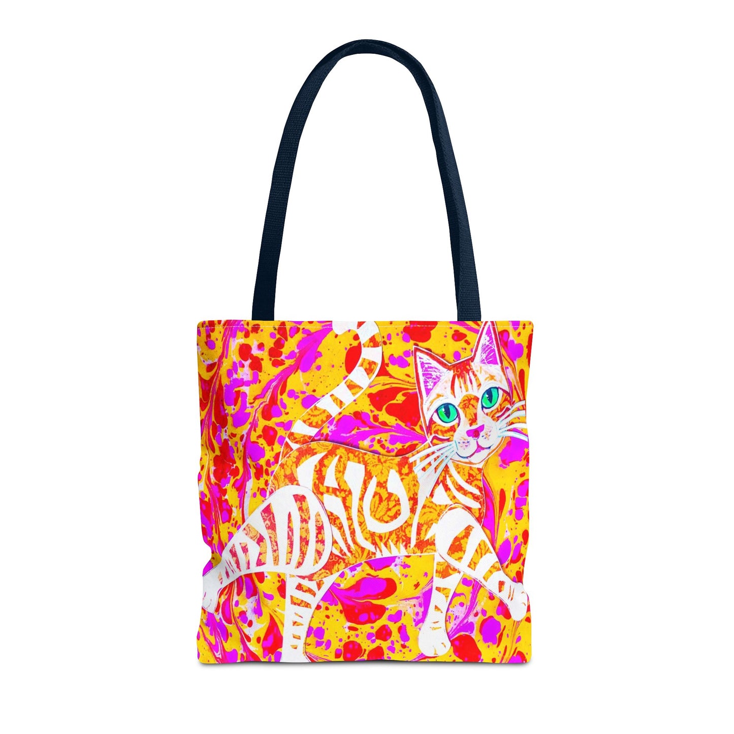Cat Tote Pink Psychedelic