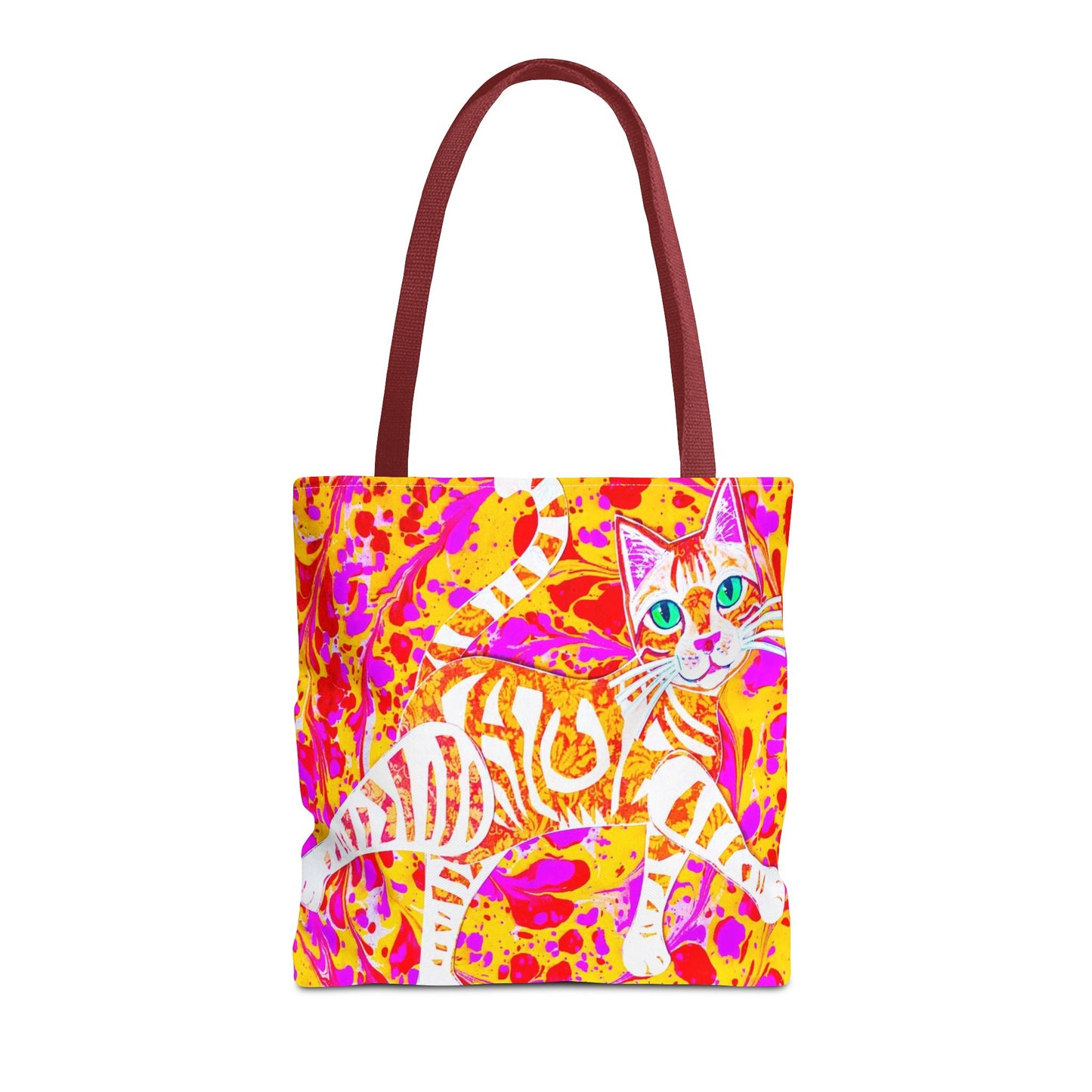 Cat Tote Pink Psychedelic