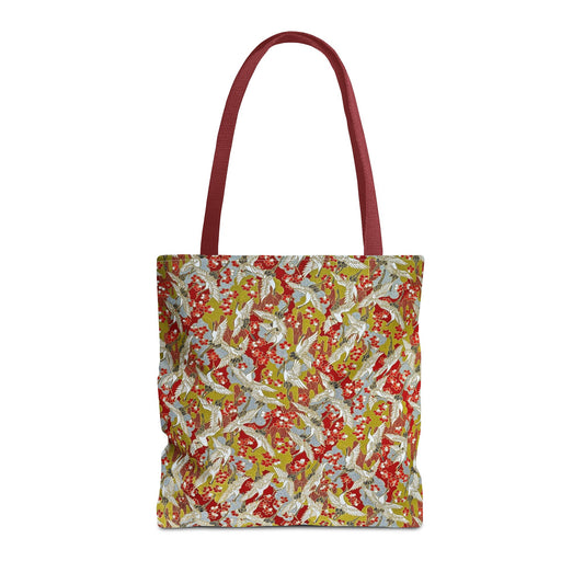 Birds Tote Bag Silver Gold